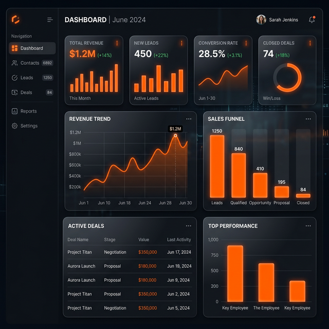 High-tech dashboard